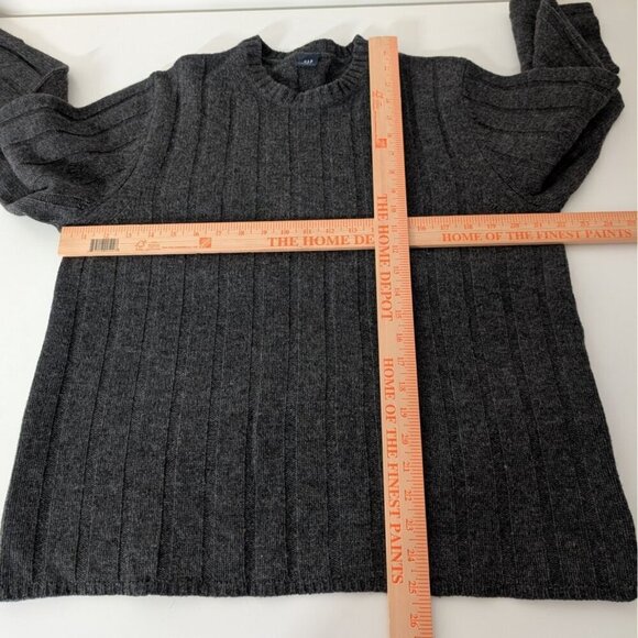 Gap Lambswool Sweater Mens Size Medium Gray Long Sleeve Crew Neck Pullover - Picture 7 of 9